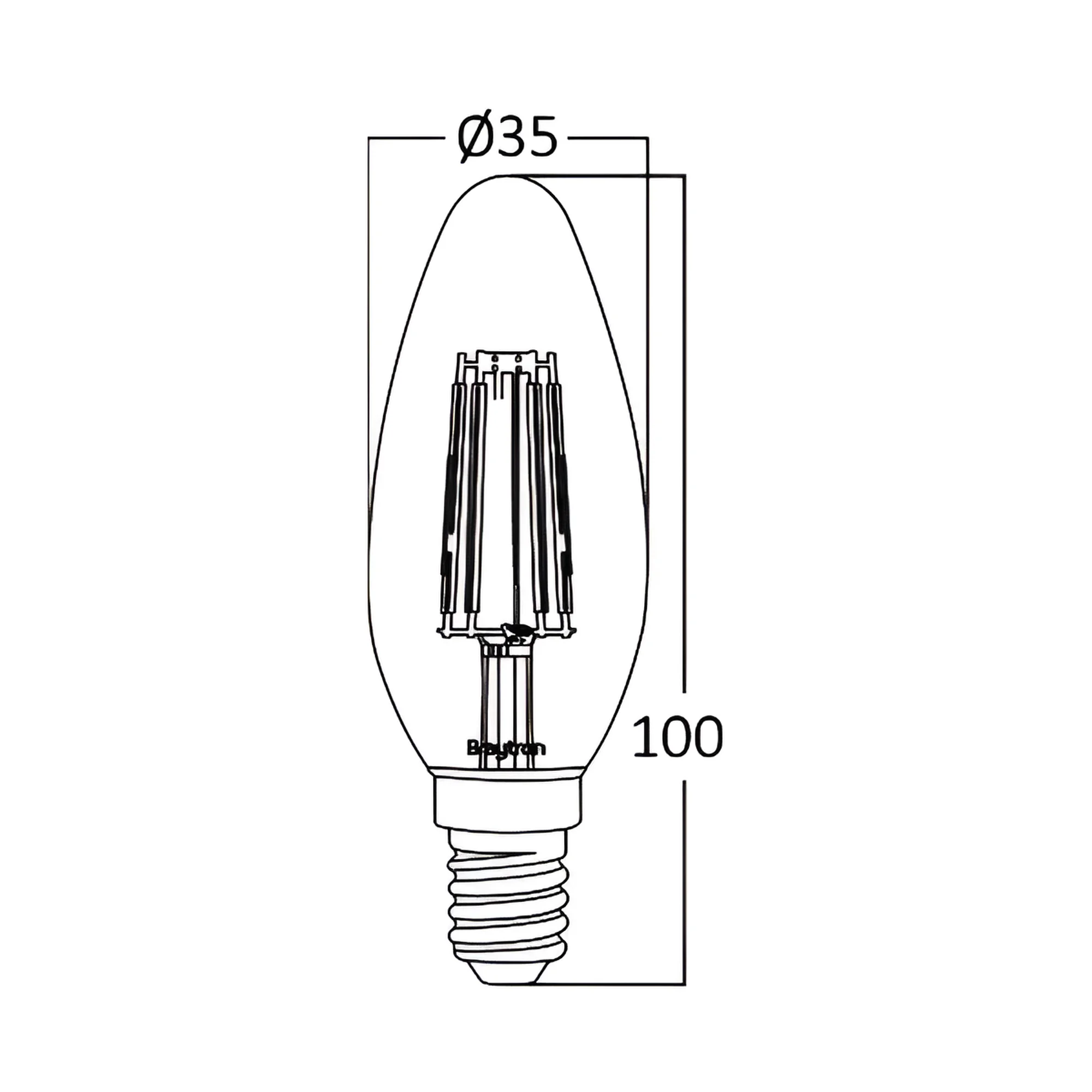 LED FILAMENT SVECA 4W E14 AMBER 2200K