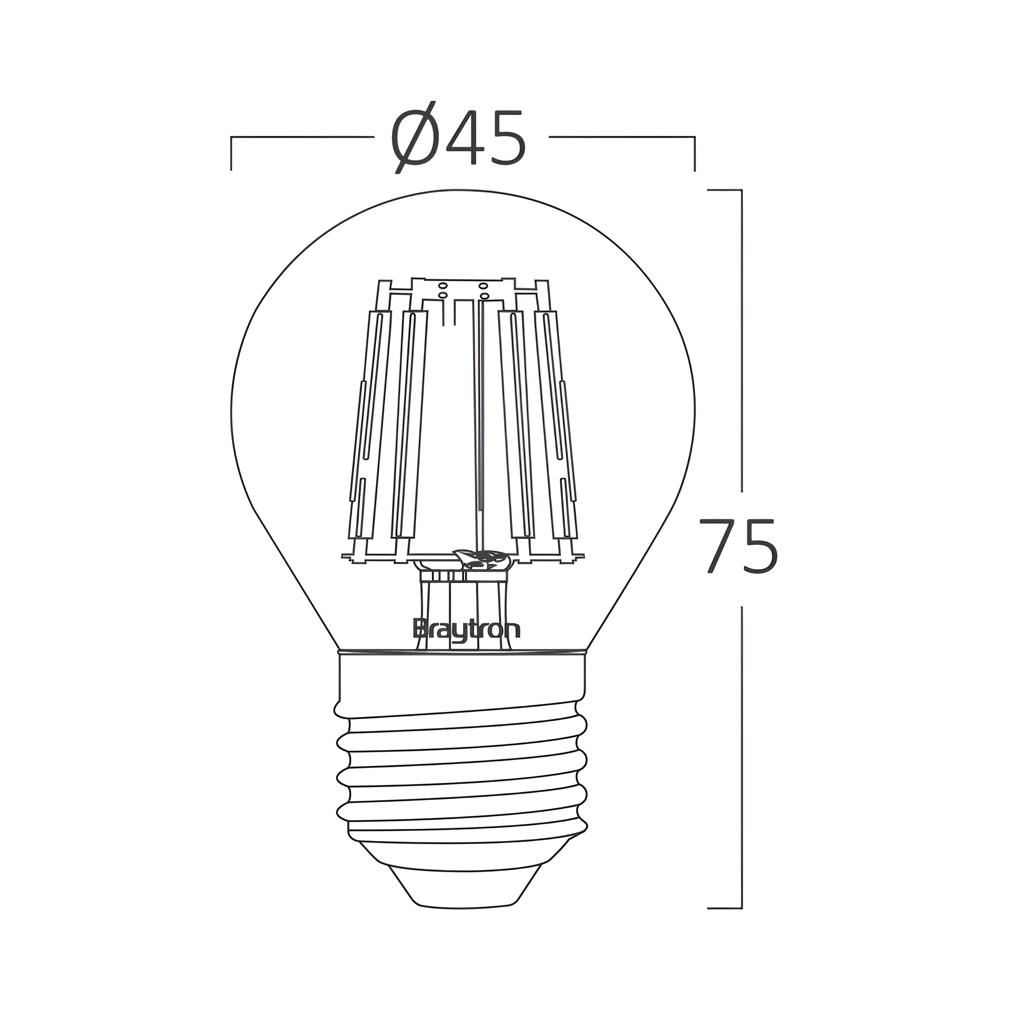 LED FILAMENT MINI KUGLA 4W E27 AMBER 2200K
