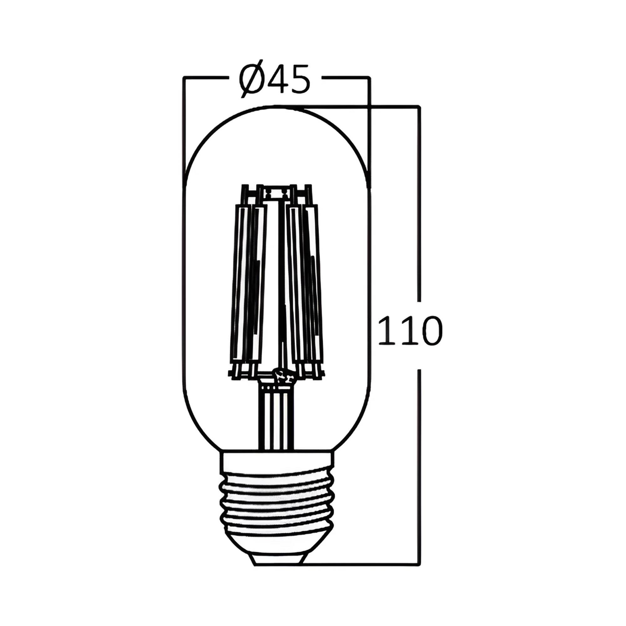 LED FILAMENT SIJALICA T45 4W E27 AMBER 2200K