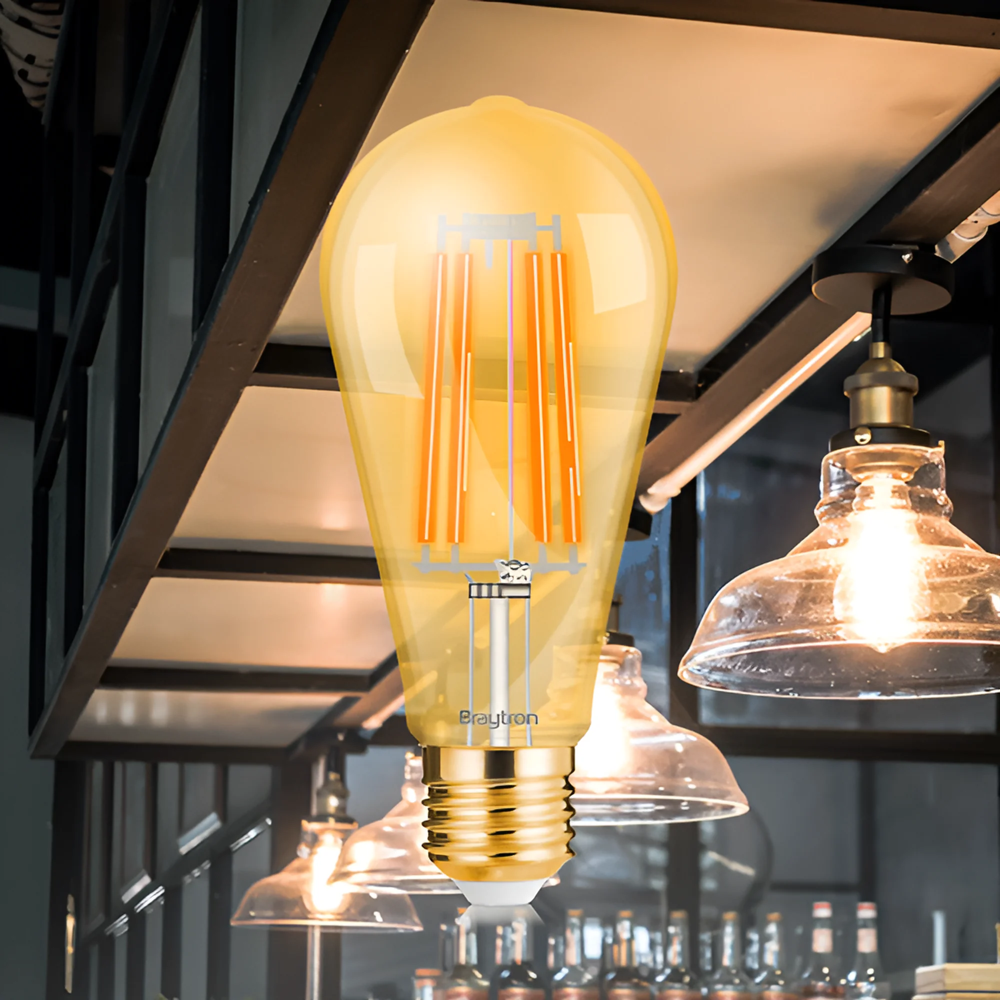 LED FILAMENT SIJALICA ST64 6W E27 AMBER 2200K