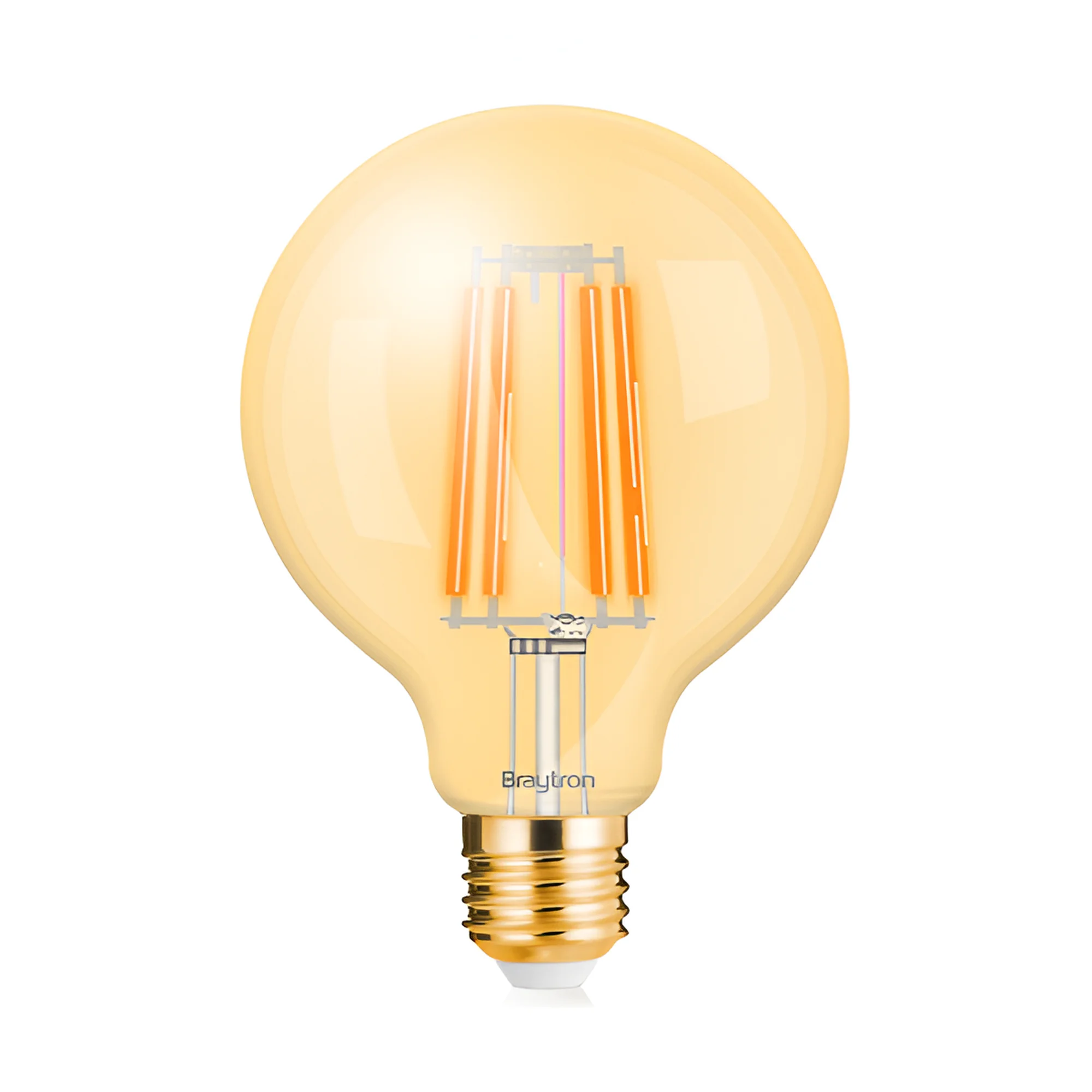 LED FILAMENT KUGLA G125 6W E27 AMBER 2200K