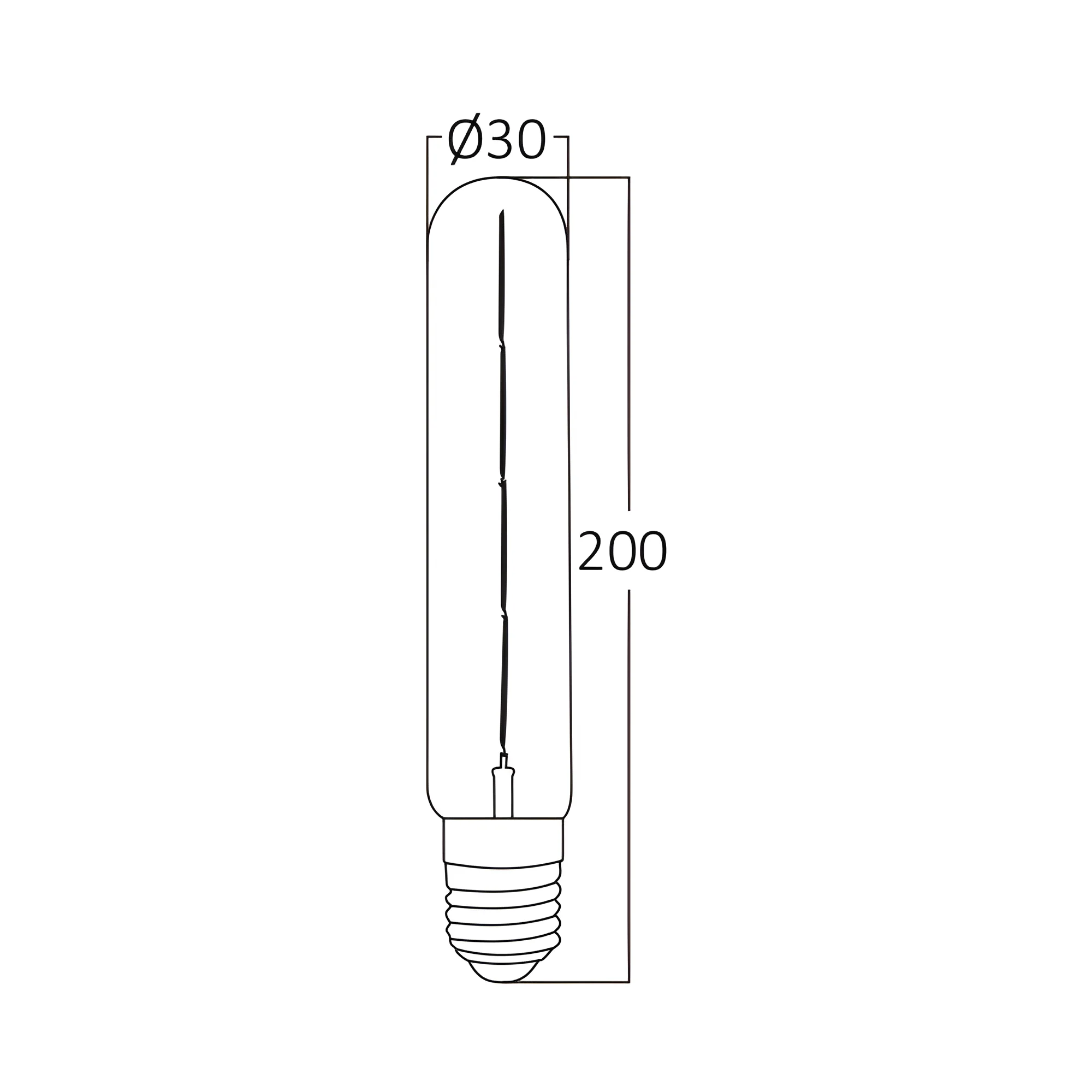 DIMABILNA LED FILAMENT SIJALICA T30 6W E27 AMBER 2200K