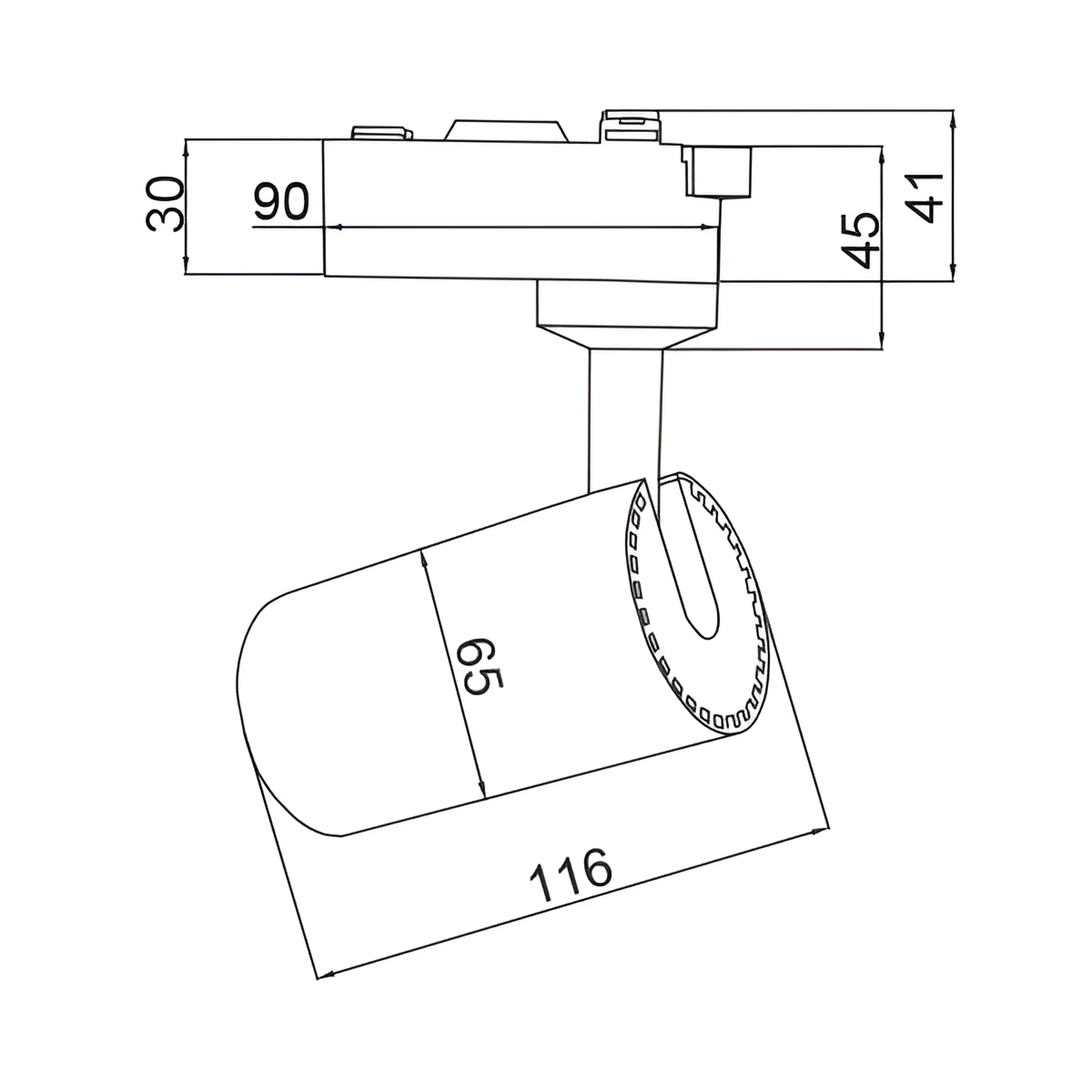 LED SINSKI REFLEKTOR 15W CRNI 3000K