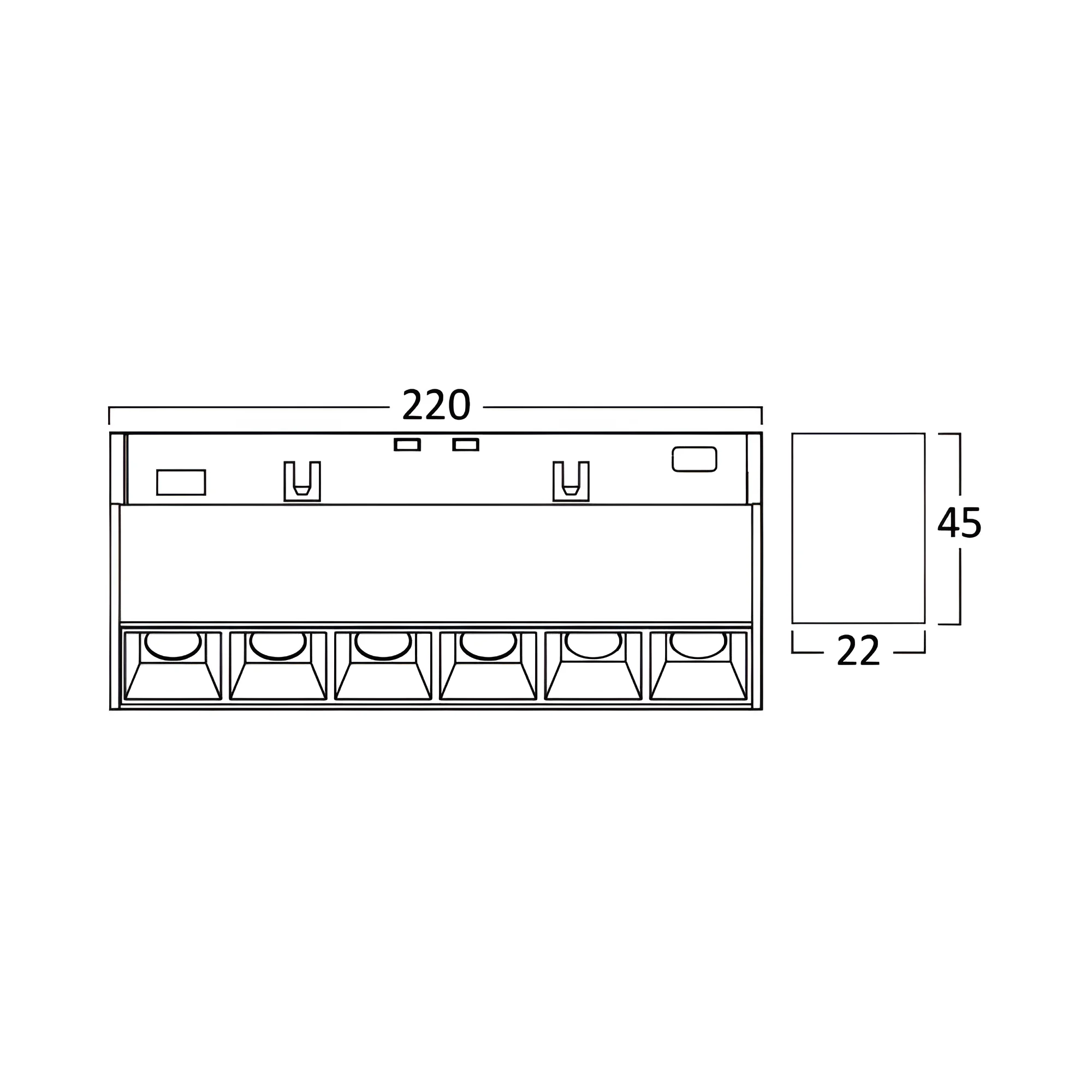 MAGNETNA LINEARNA SVETILJKA 12W BELI CCT 48VDC