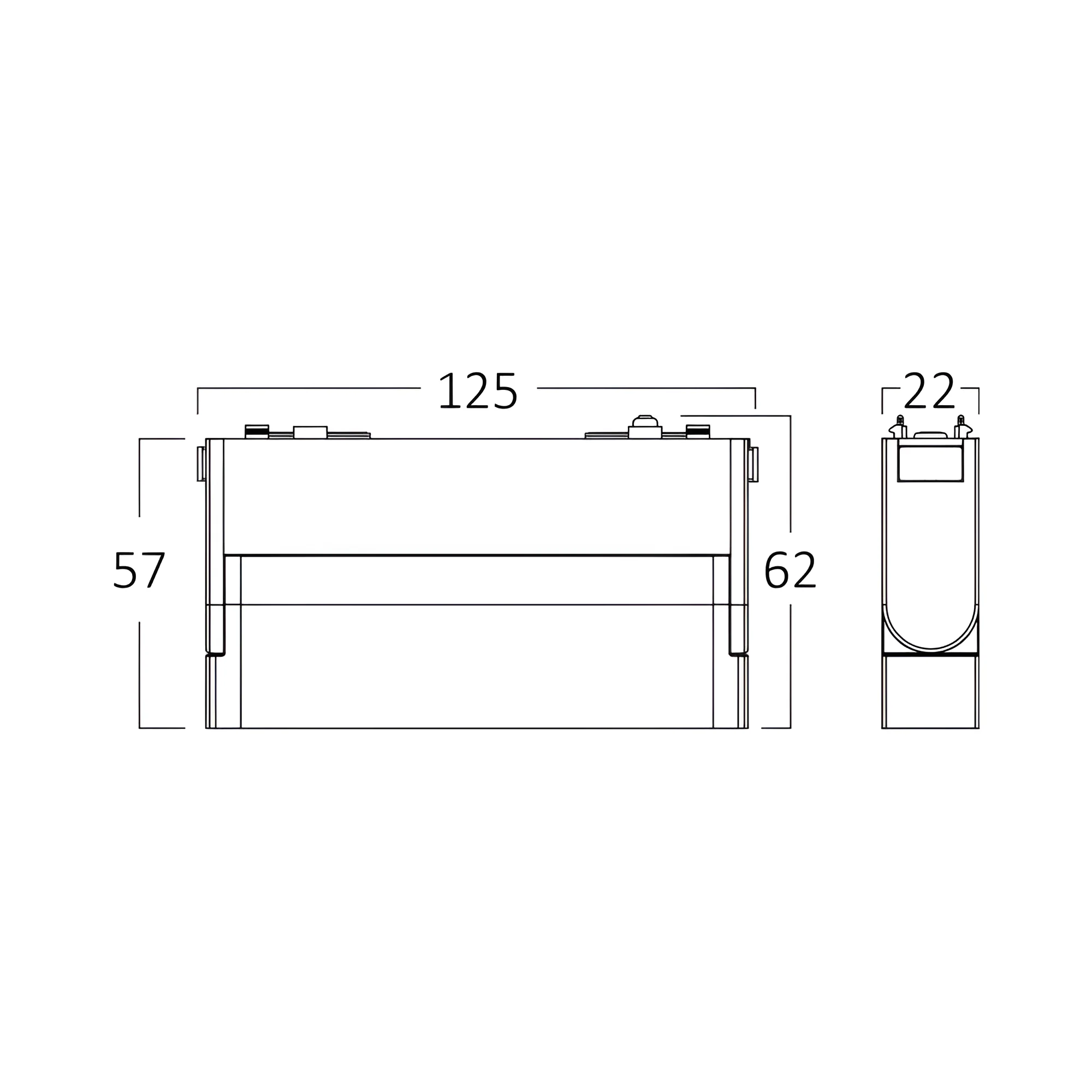 MAGNETNI ZIDNI OSVETLJIVAC 6W CRNI CCT 48VDC