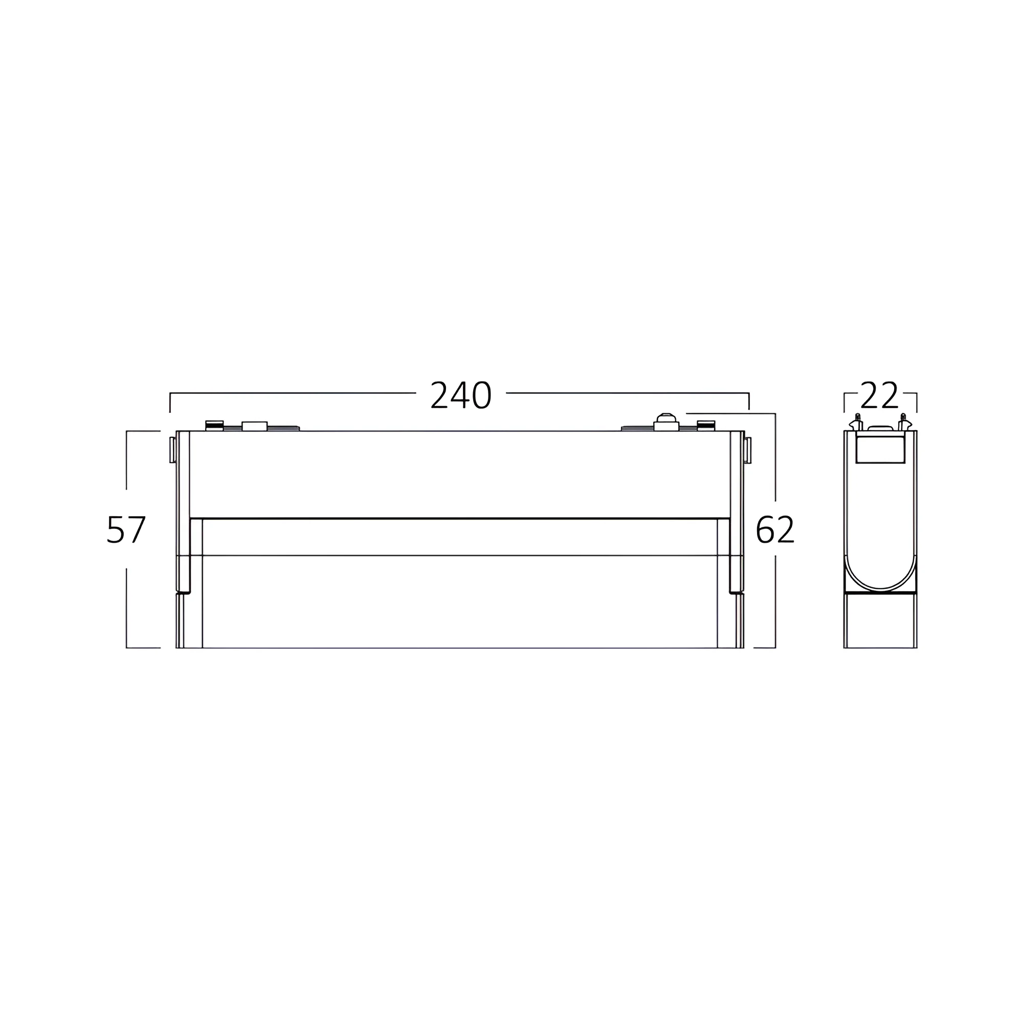 MAGNETNI ZIDNI OSVETLJIVAC 12W CRNI CCT 48VDC