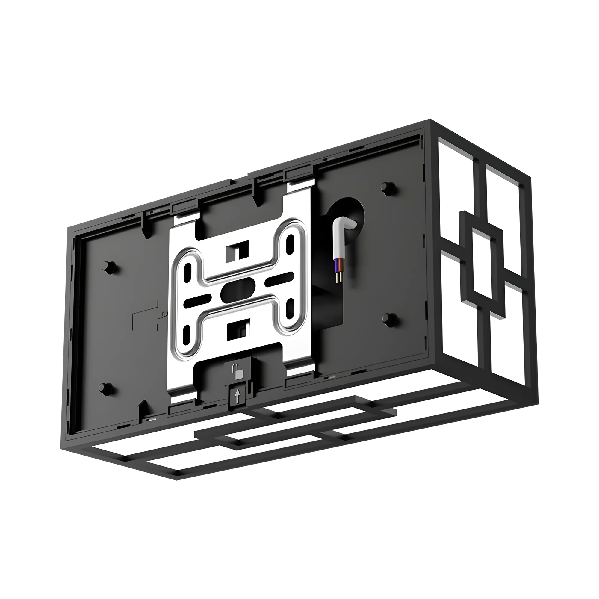 LED ZIDNA SVETILJKA PRAVOUGAONA 10W CRNI CCT IP44
