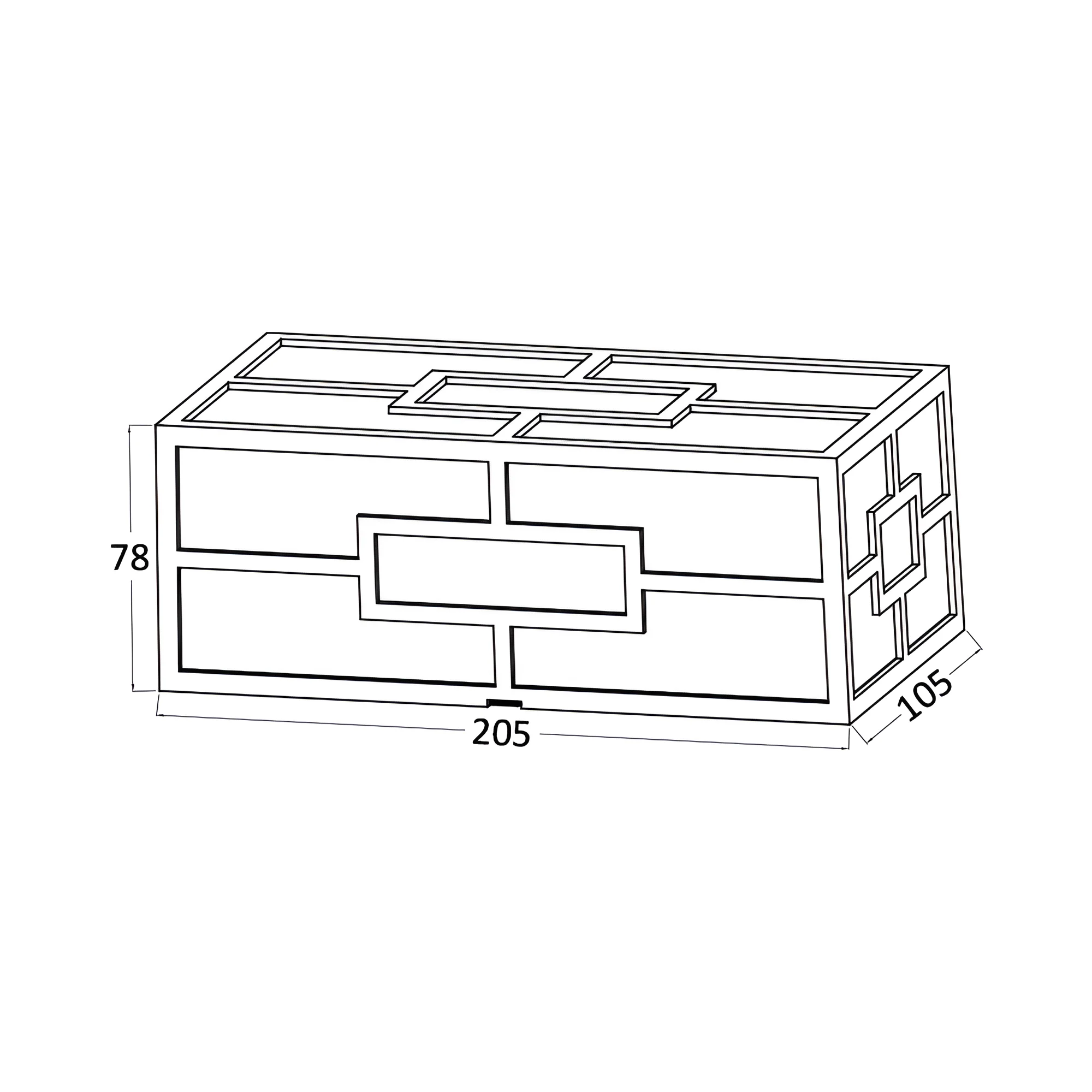 LED ZIDNA SVETILJKA PRAVOUGAONA 10W CRNI CCT IP44