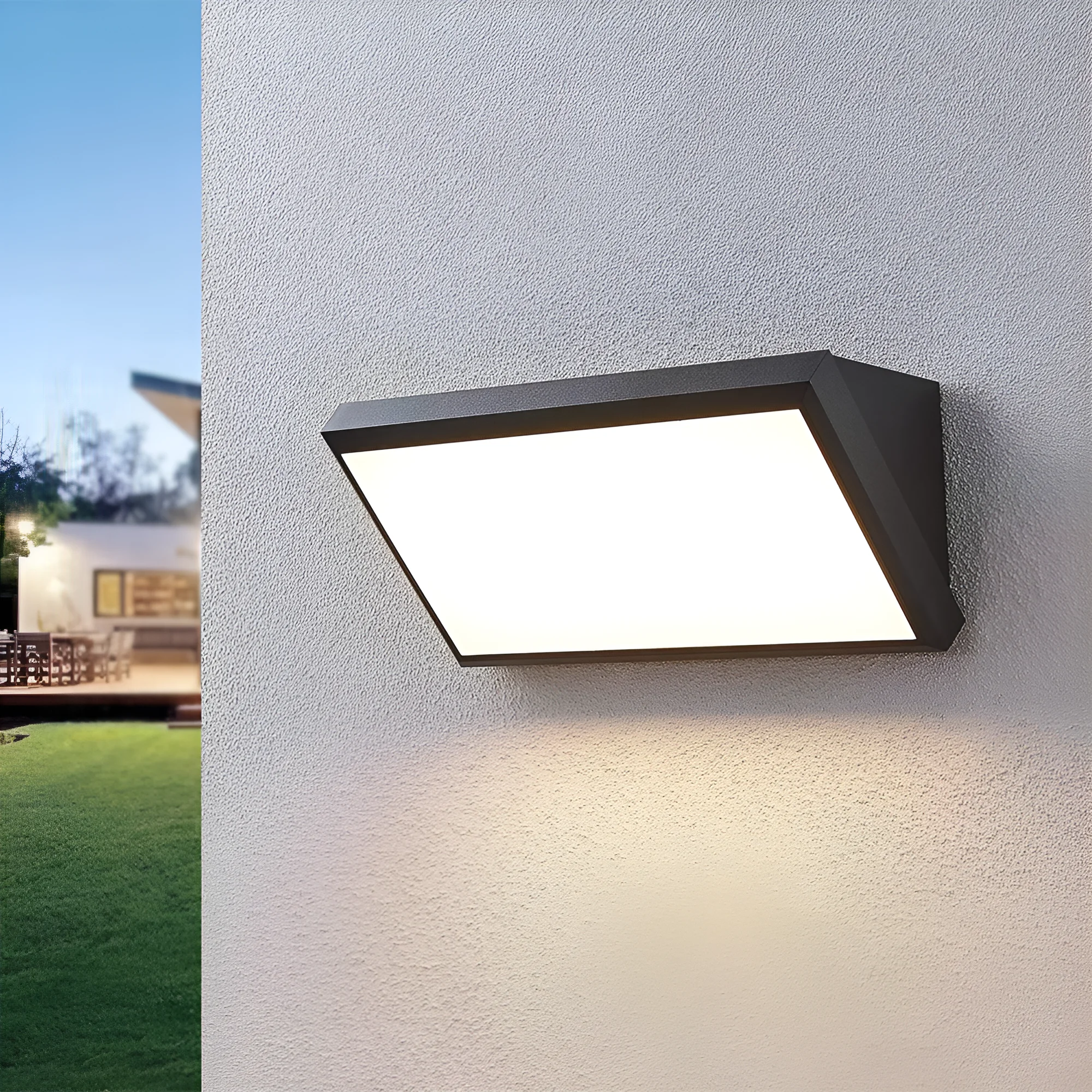 LED ZIDNA SVETILJKA OKRUGLA 20W SIVI CCT IP65