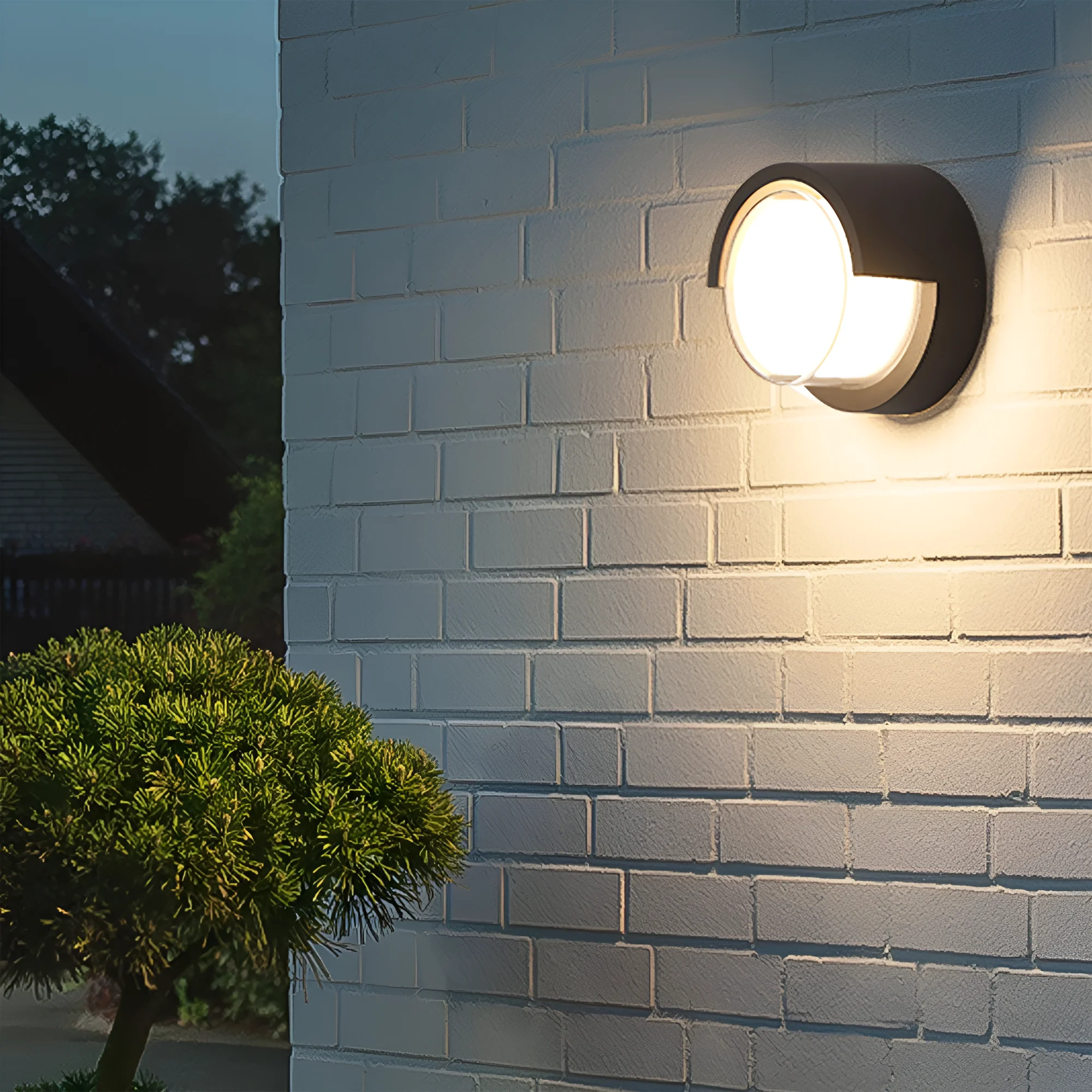LED ZIDNA SVETILJKA OKRUGLA 15W SIVI CCT IP65