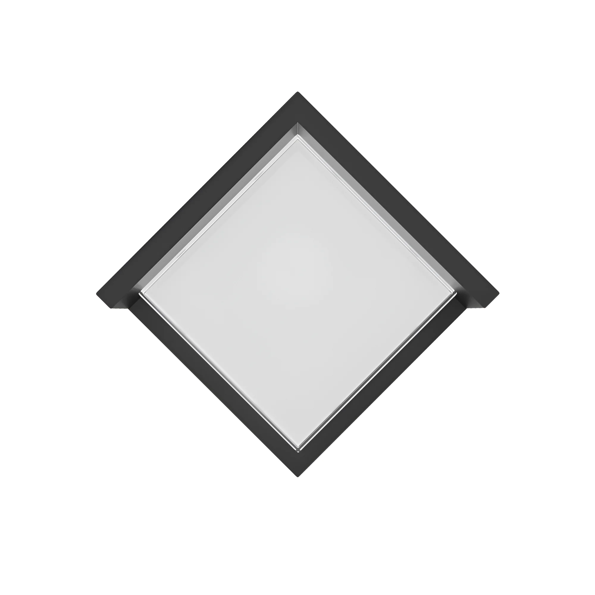 LED ZIDNA SVETILJKA KVADRATNA 15W CRNI 3000K IP65