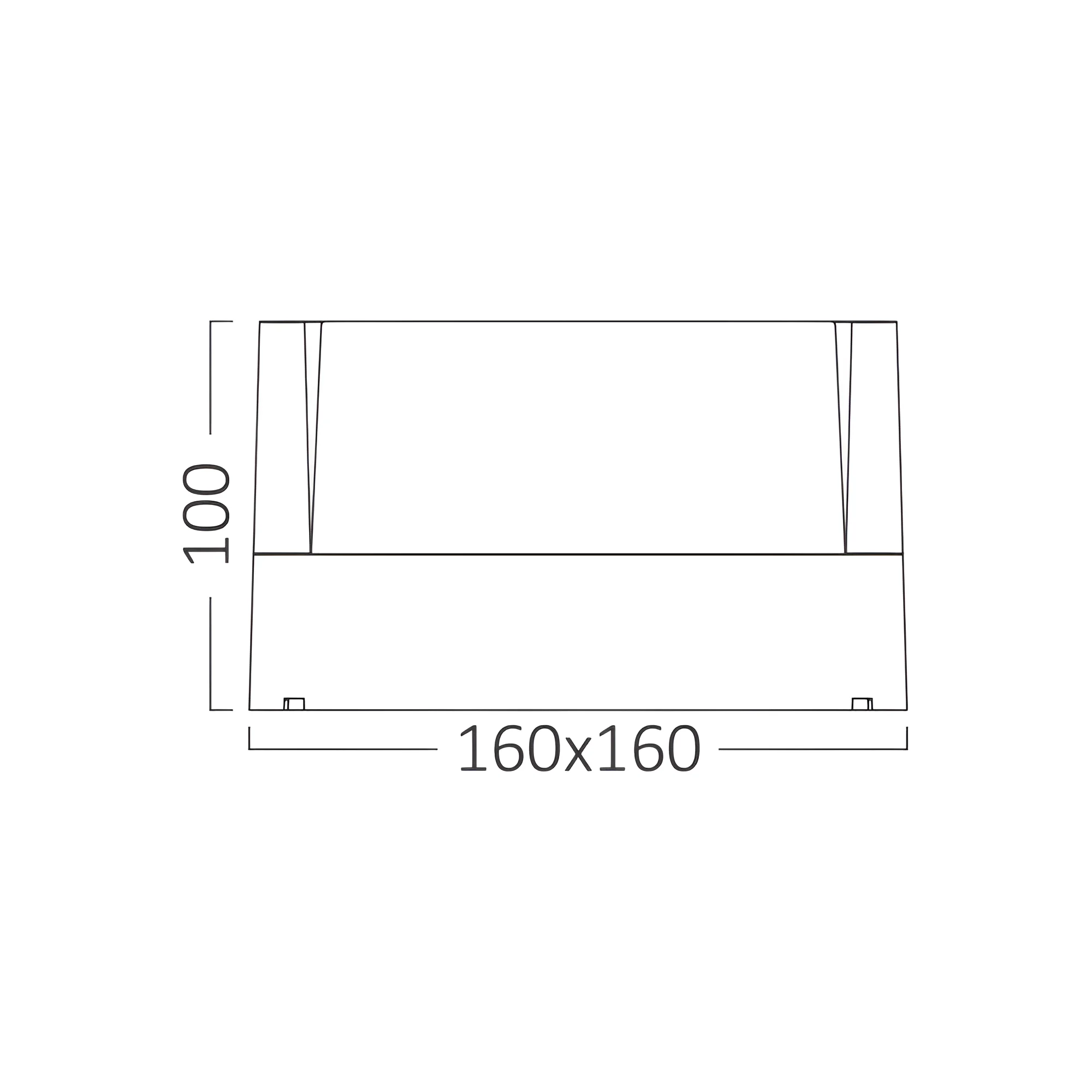 LED ZIDNA SVETILJKA KVADRATNA 15W SIVI CCT IP65