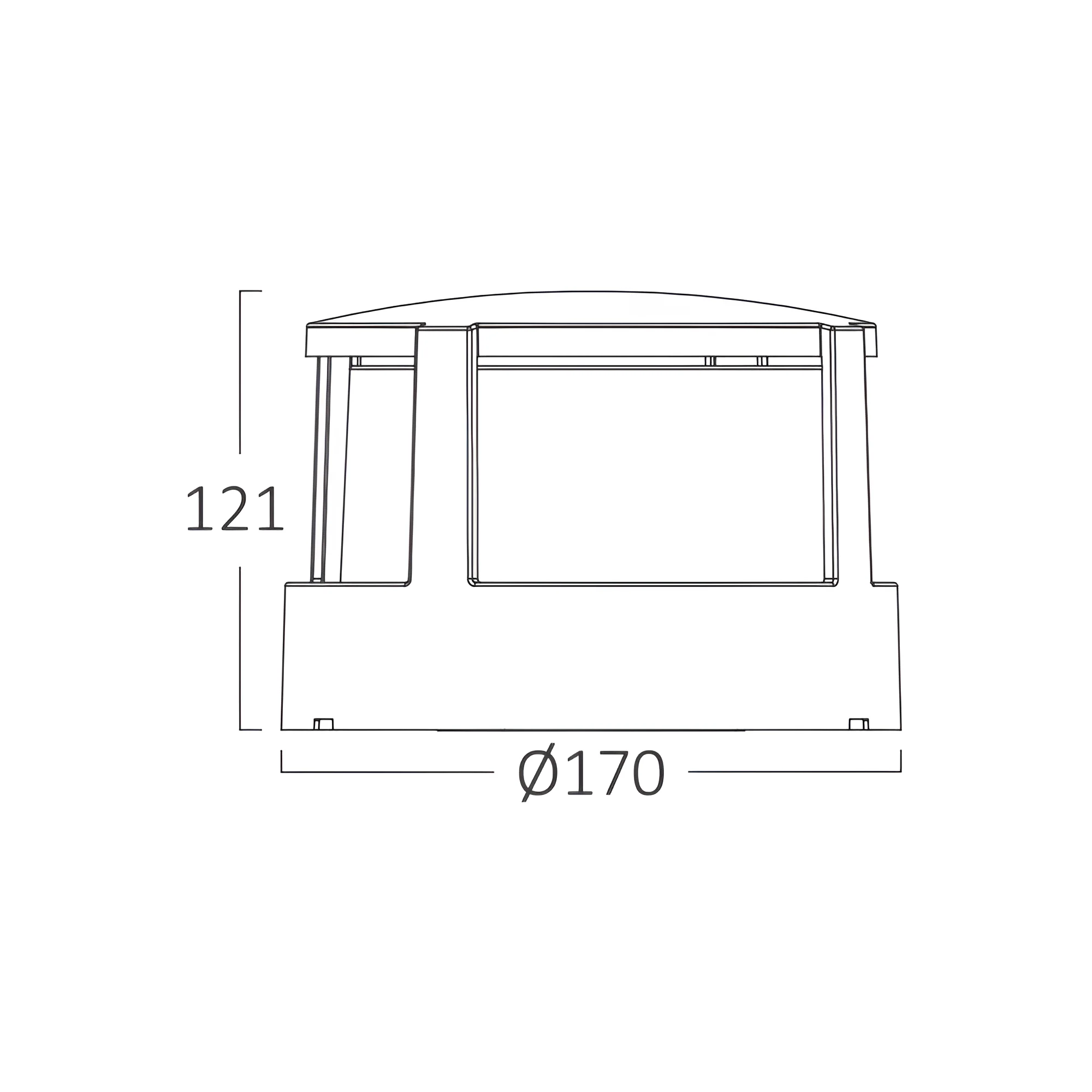 LED ZIDNA SVETILJKA OKRUGLA 15W CRNI CCT IP65