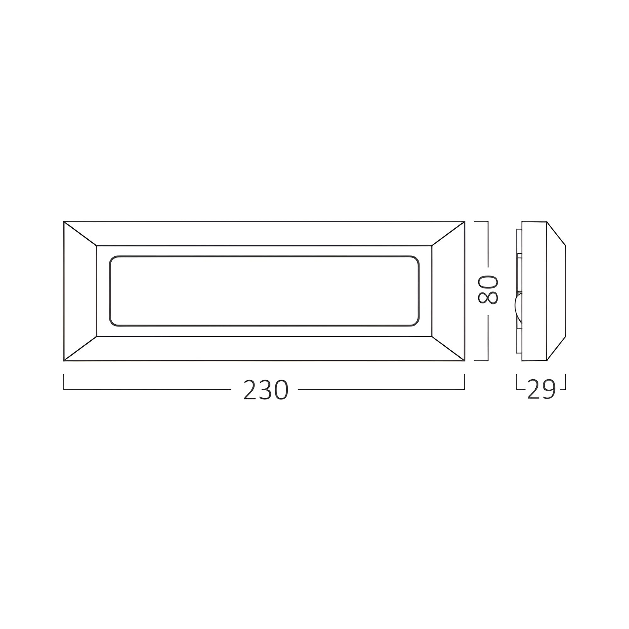 LED ZIDNA SVETILJKA PRAVOUGAONA 3W SIVI CCT IP65