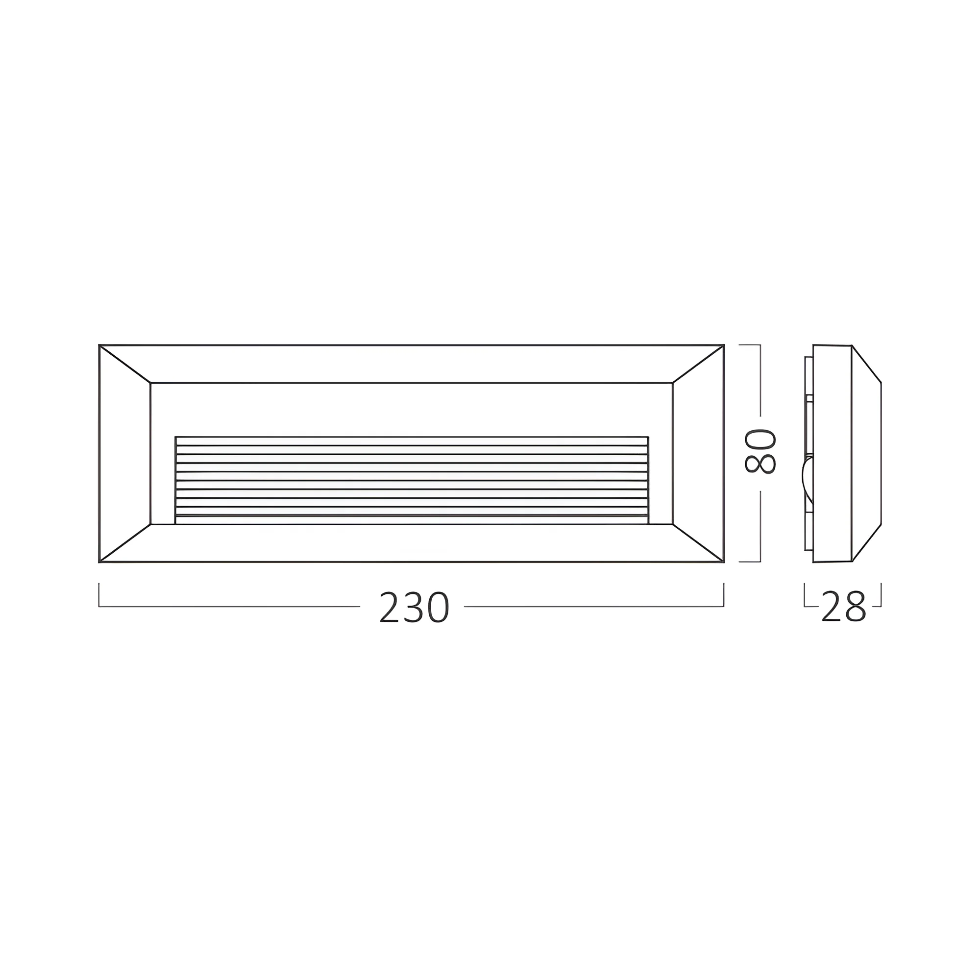 LED ZIDNA SVETILJKA PRAVOUGAONA 3W BELI CCT IP65