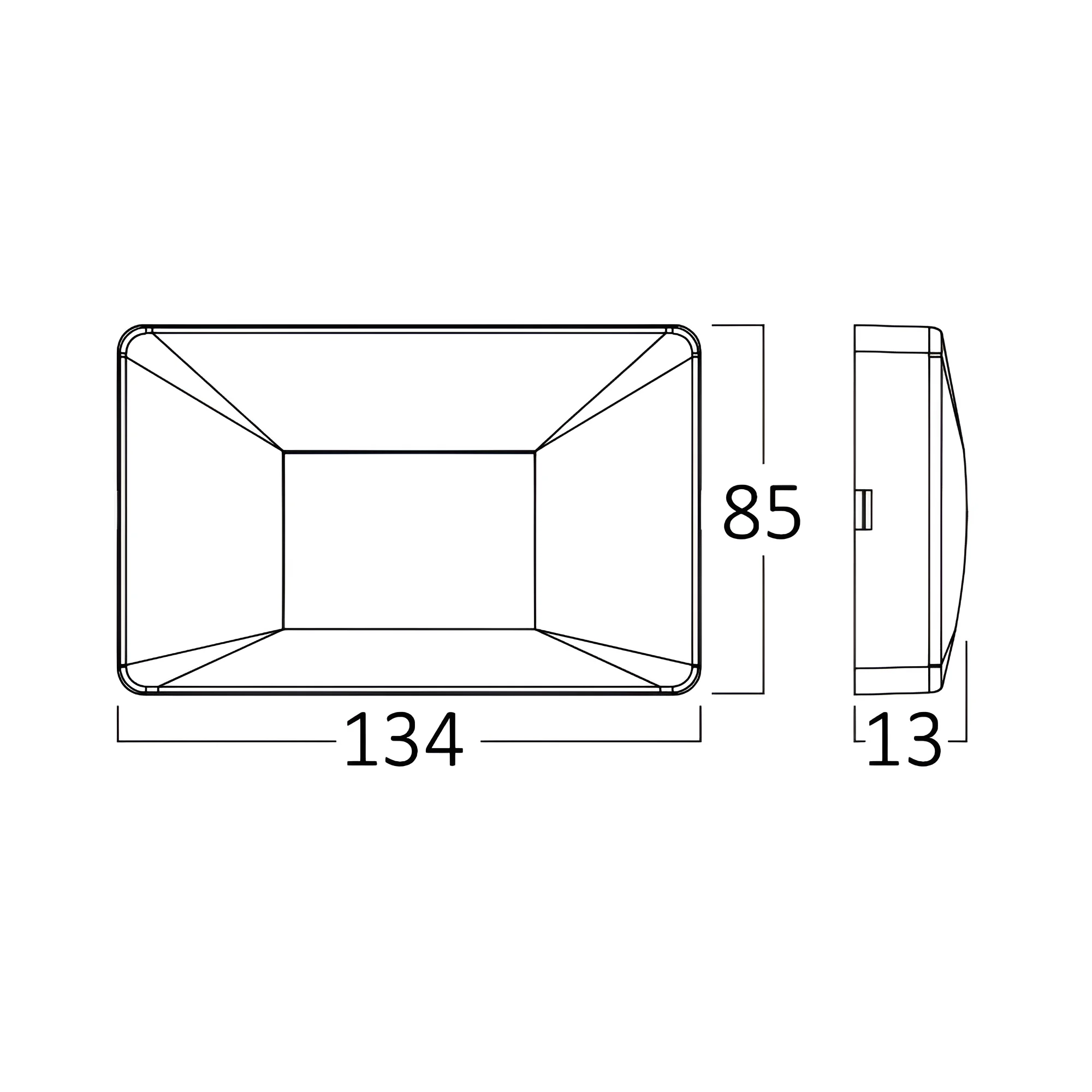 LED ZIDNA SVETILJKA KVADRATNA 3W CRNI CCT IP65