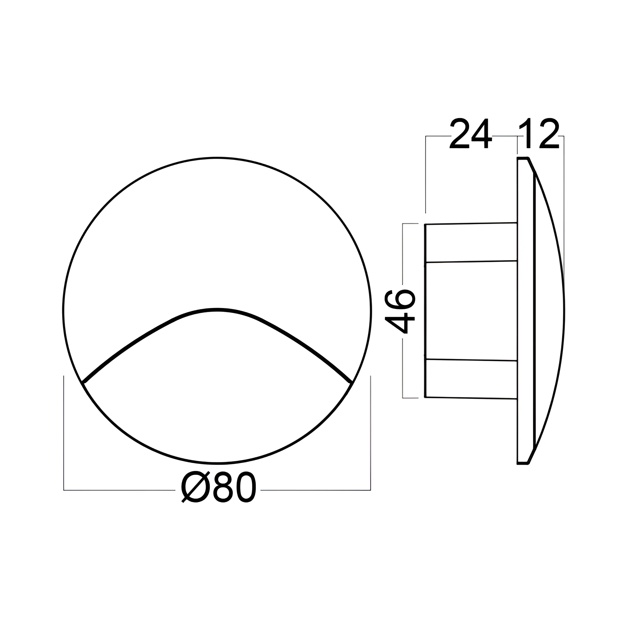 LED ZIDNA SVETILJKA VEKSUS 3W CRNA 3000K IP65