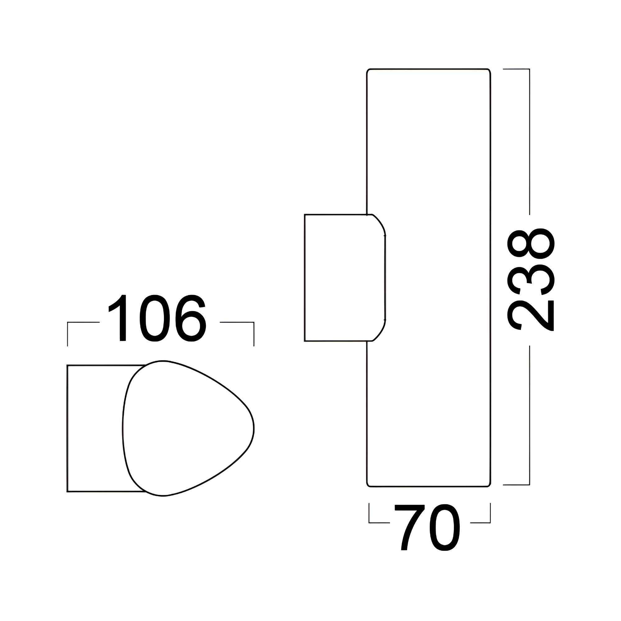 LED ZIDNA SVETILJKA DOUBLE 10W 3000K IP54