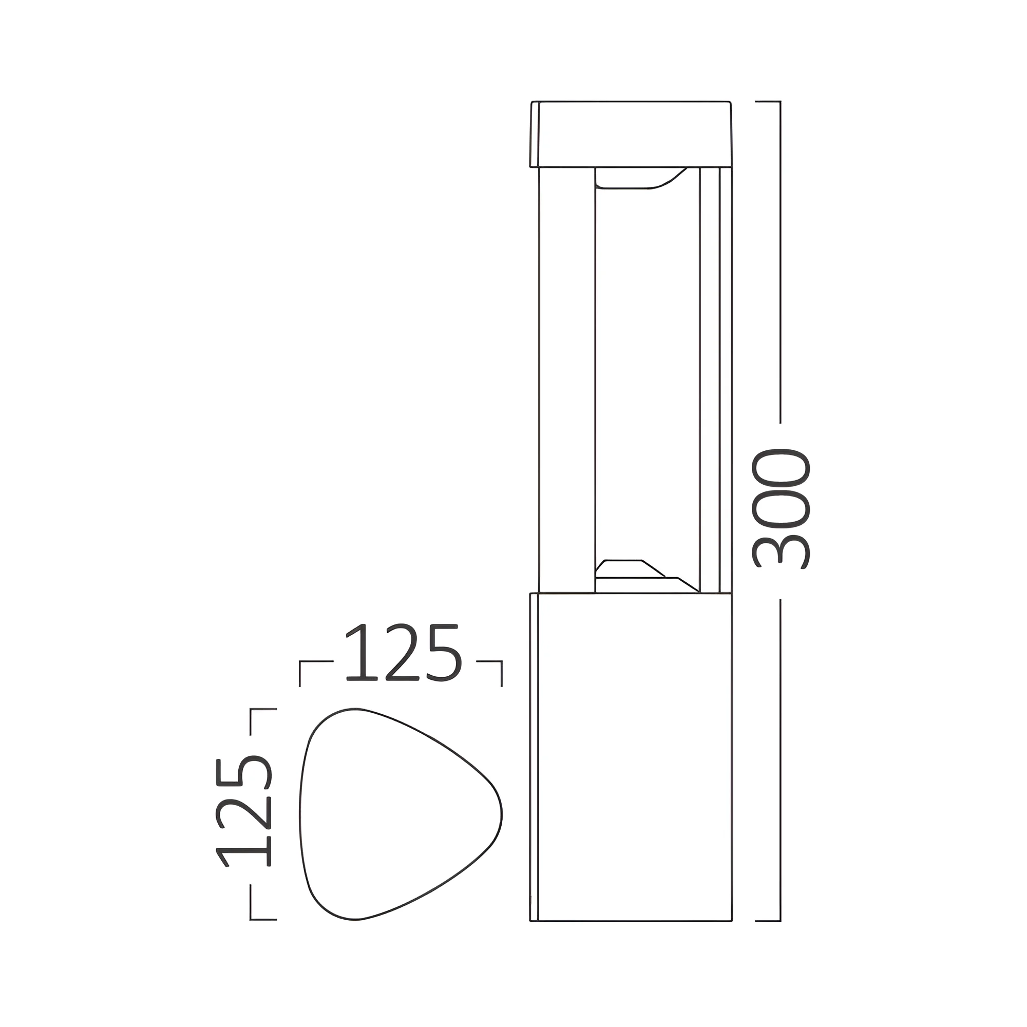 BASTENSKI STUBIC 300MM 7W 3000K IP54