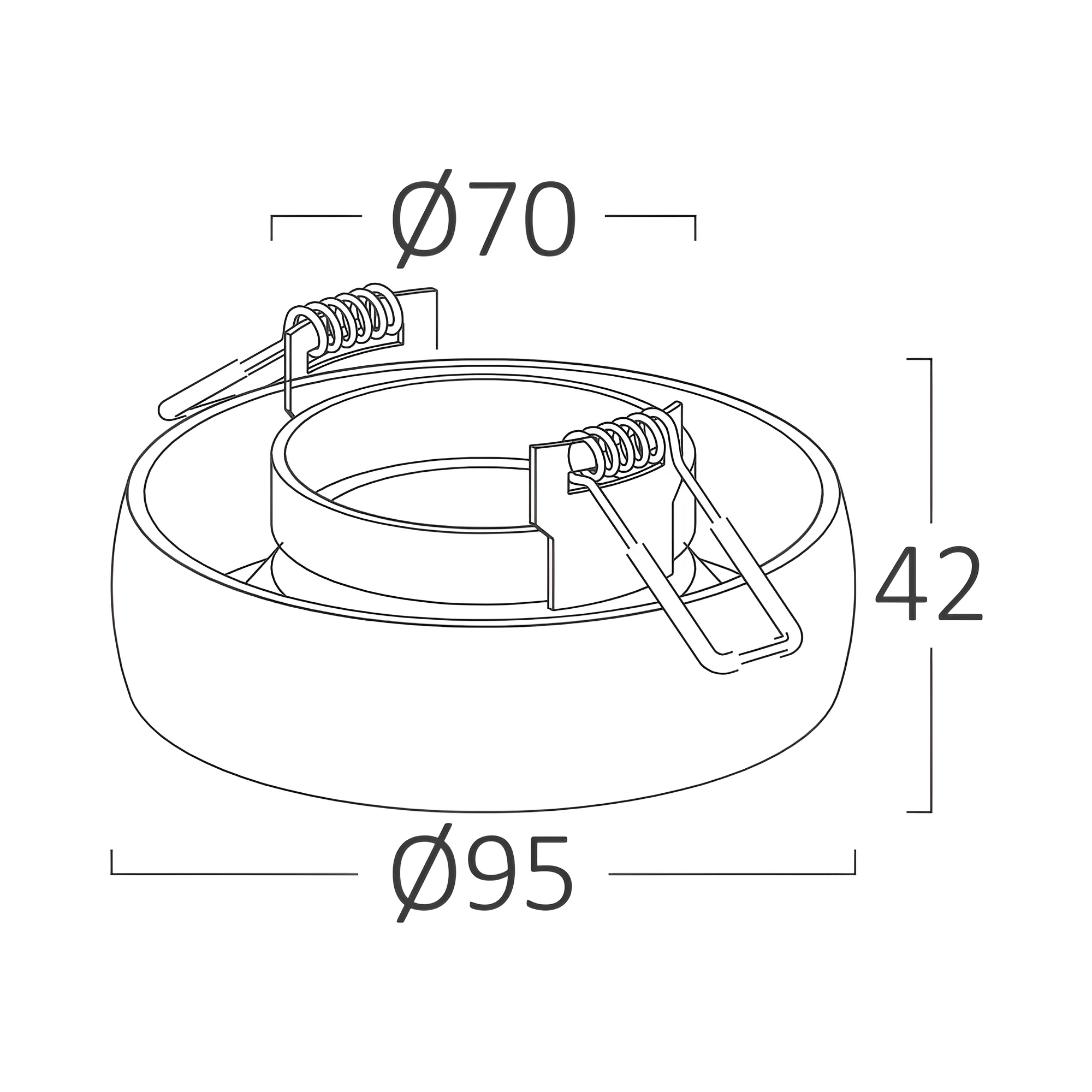 GU10 UGRADNA ROZETNA OKRUGLA HROM