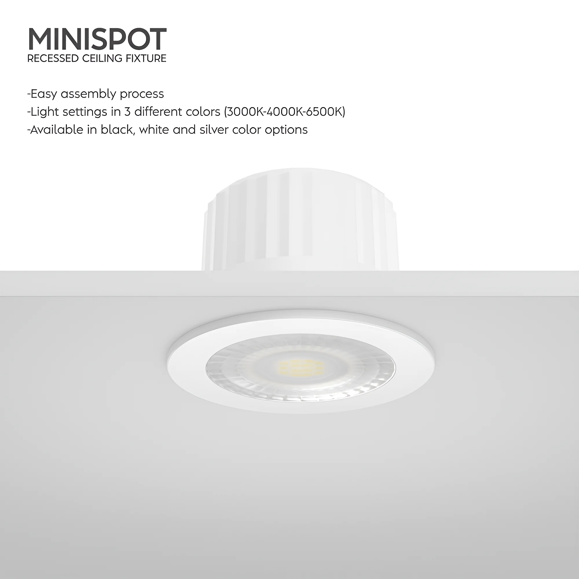 LED MINI SPOT 3W TRICOLOR 6500K 38° IP54