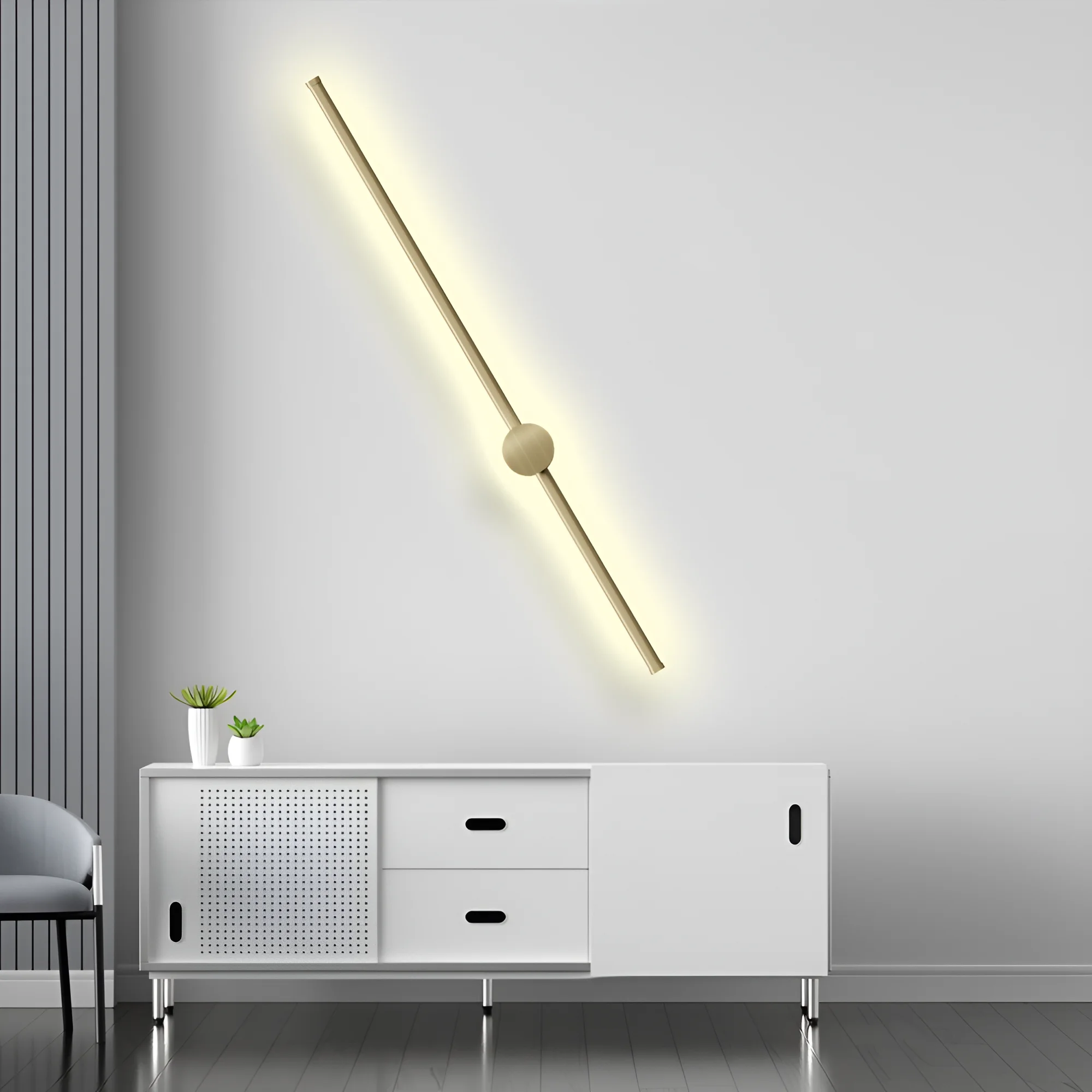 LED ZIDNA LAMPA 16W ZLATNA 3000K