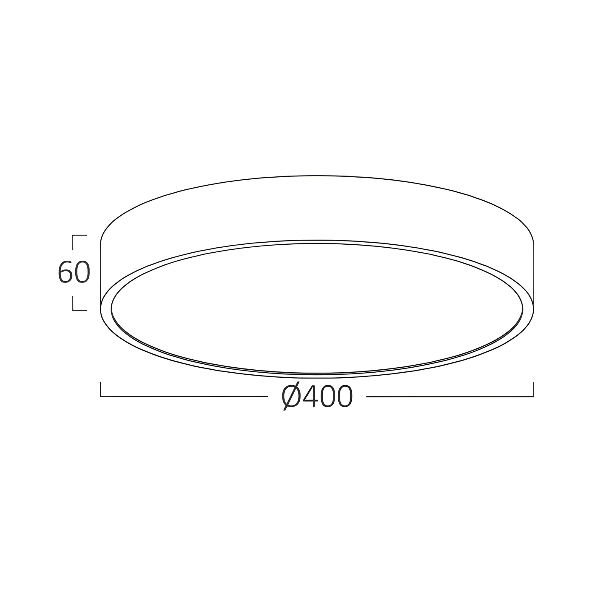 LED PLAFONJERA OKRUGLA 36W CRNI CCT