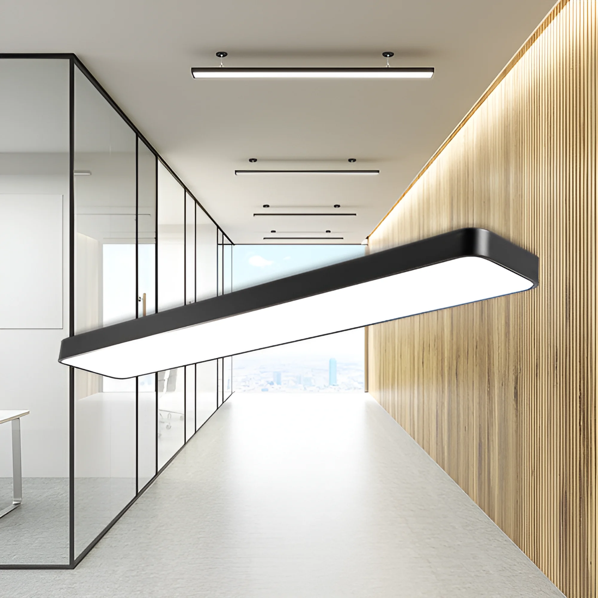 LED PLAFONJERA 45W CRNI CCT