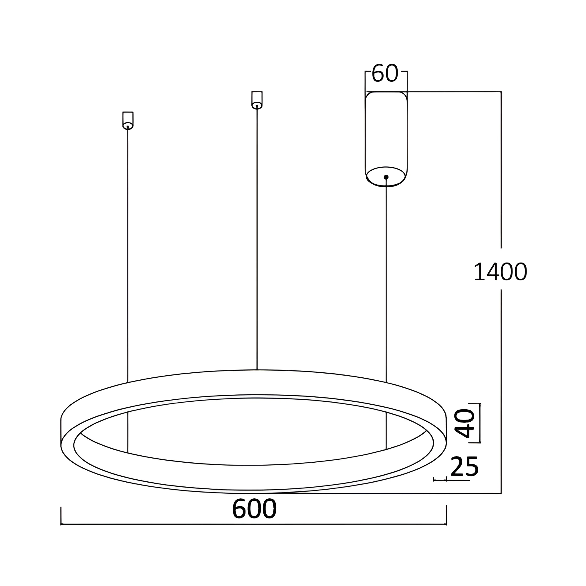 LED VISILICA OKRUGLA 35W BELI CCT