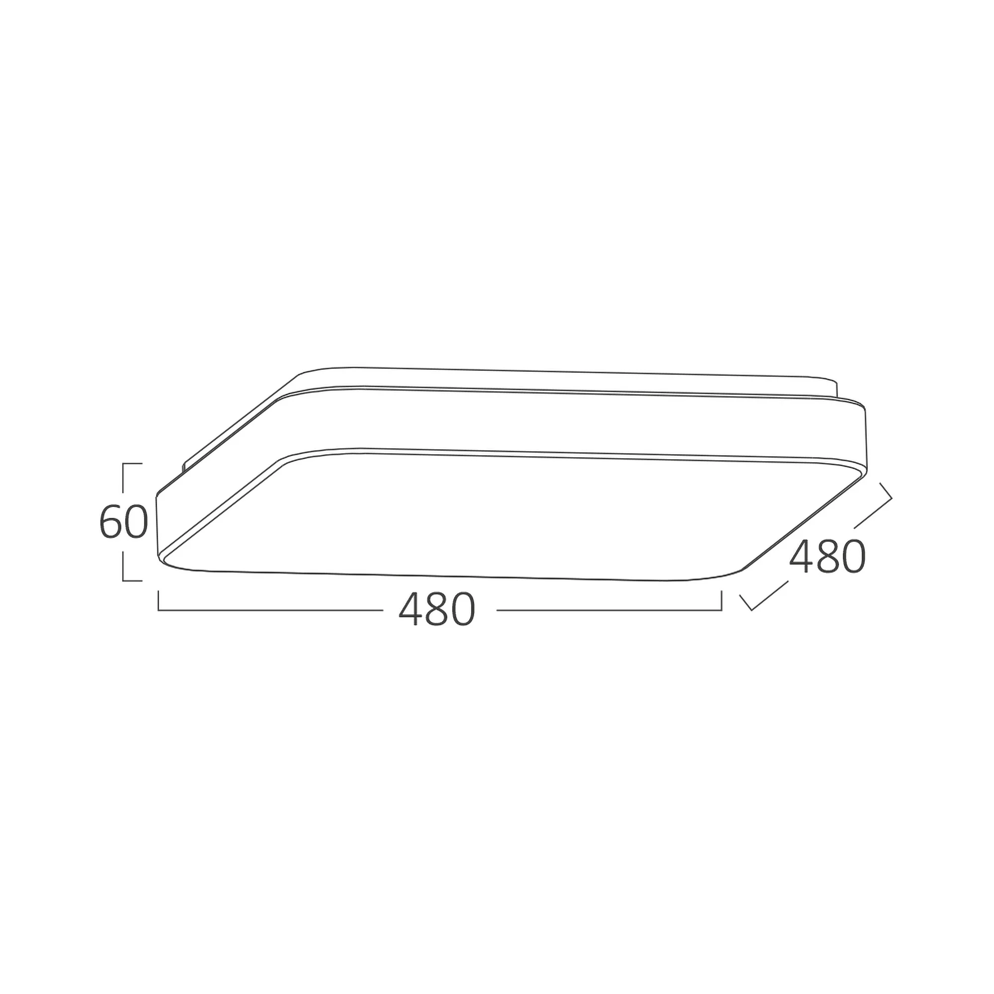 LED PLAFONJERA KVADRATNA 44W CCT