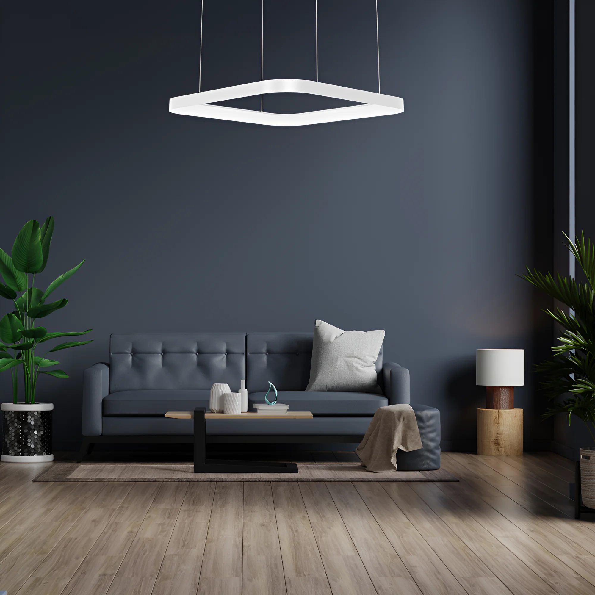 LED VISILICA KVADRATNA 36W BELI CCT IP20