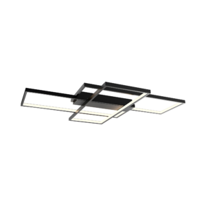 LED PLAFONJERA OKRUGLA 80W CRNA 3CCT DIM SA DALJINSKIM