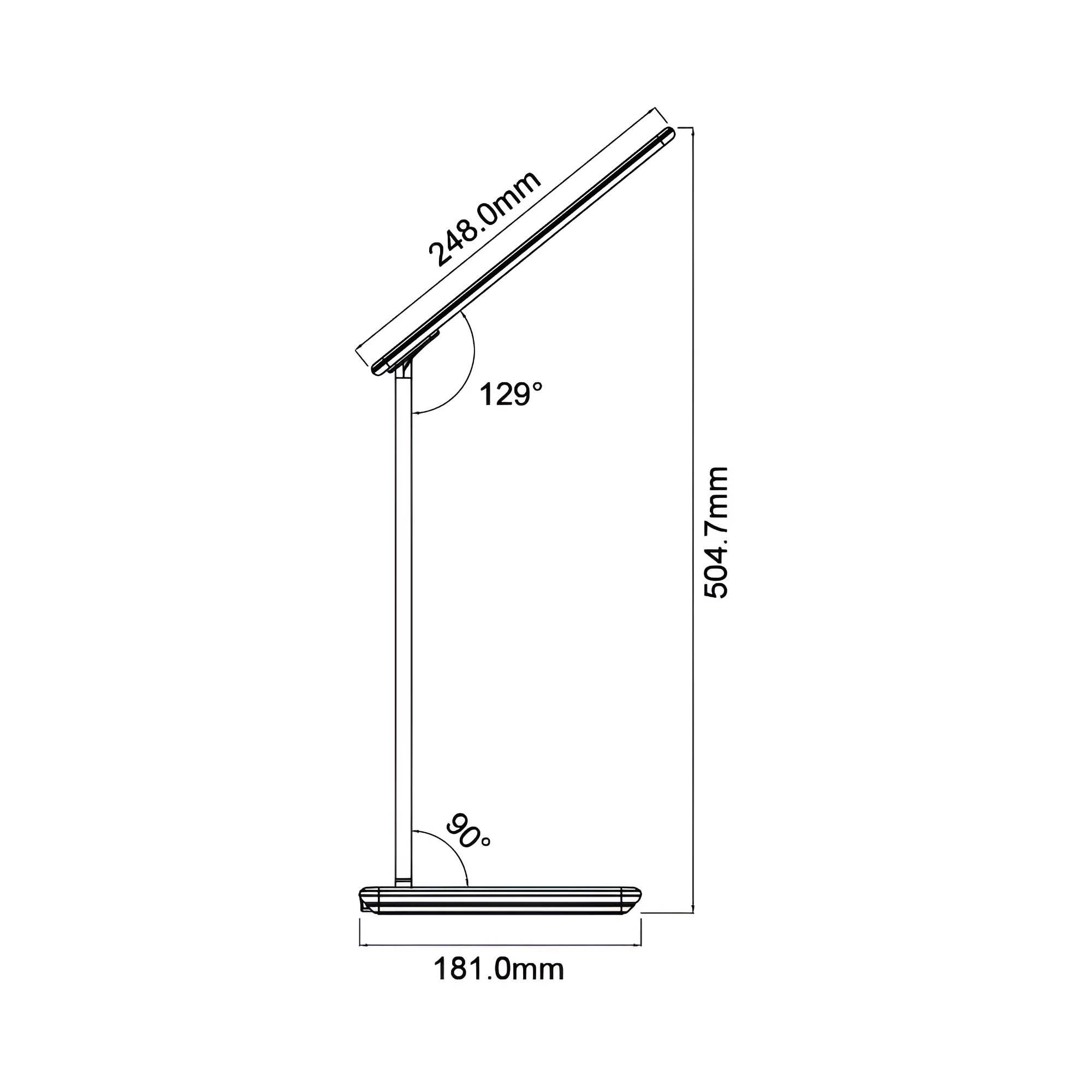 LED STONA LAMPA 5W CRNA CCT