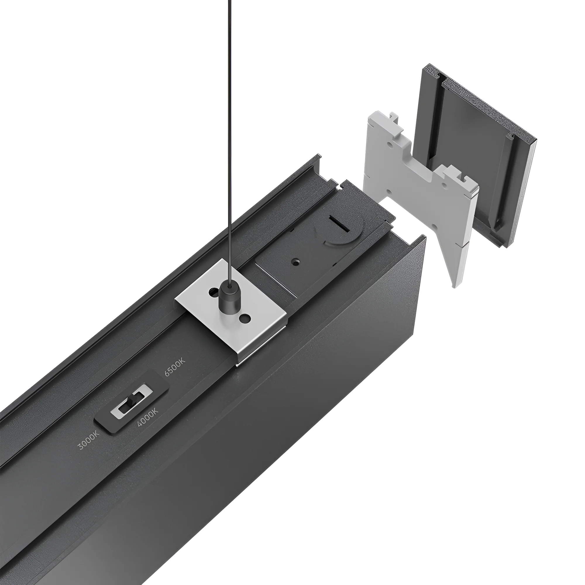 LED LINEARNA SVETILJKA 1.5M 45W CRNI CCT IP20