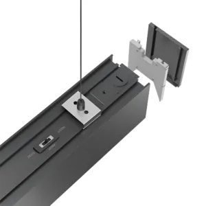LED LINEARNA SVETILJKA POLUKRUG 56W CRNI CCT IP20