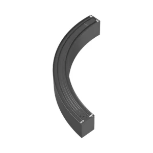 LED LINEARNA SVETILJKA CETVRT KRUGA 24W CRNI CCT IP20
