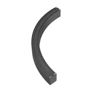 LED LINEARNA SVETILJKA CETVRT KRUGA 30W CRNI CCT IP20