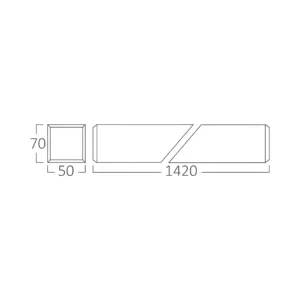 LED LINEARNA SVETILJKA 1.5M 45W CRNI 3000K
