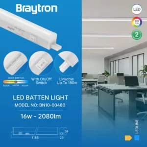 LED LINIJSKA SVETILJKA OKRUGLA 16W BELI CCT