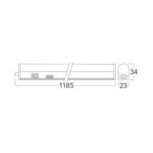 LED LINIJSKA SVETILJKA OKRUGLA 16W BELI CCT
