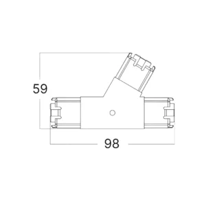 HEGZA KONEKTOR 180° 3-LEFT