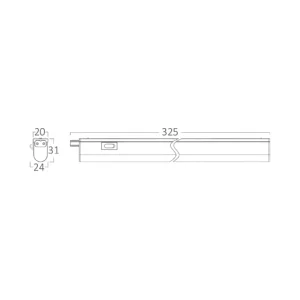 LED LINIJSKA SVETILJKA OKRUGLA 4W BELA 4000K