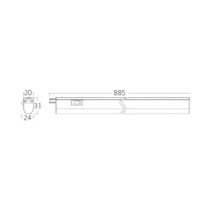 LED LINIJSKA SVETILJKA OKRUGLA 11W BELA 6500K