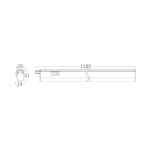LED LINIJSKA SVETILJKA OKRUGLA 14W BELA 6500K