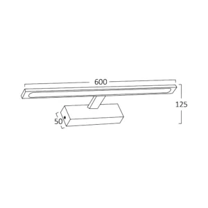 LED LAMPA ZA OGLEDALO 600MM 12W ZLATNI CCT IP44