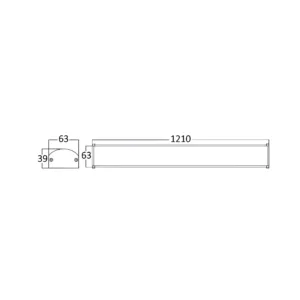 LED LINIJSKA SVETILJKA 1.2M 40W SIVI 3000K
