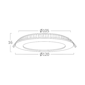 LED PANEL UGRADNI OKRUGLI 4" 6W BELI 3000K