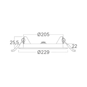 LED PANEL UGRADNI OKRUGLI 8" 18W BELI 3000K