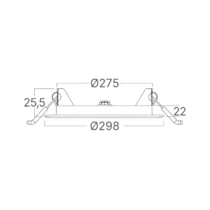 LED PANEL UGRADNI OKRUGLI 10" 24W BELI 4000K