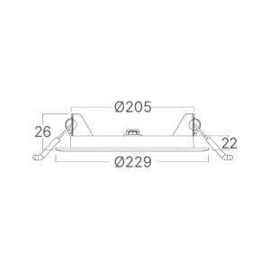 LED PANEL UGRADNI OKRUGLI 8" 18W BELI CCT